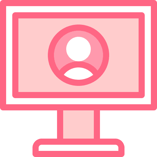 Computer monitor user blogger icon Computer monitor user blogger icon