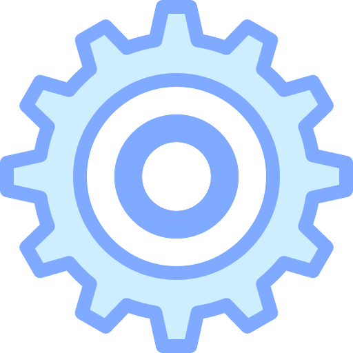 Settings metal gear configuration tool icon