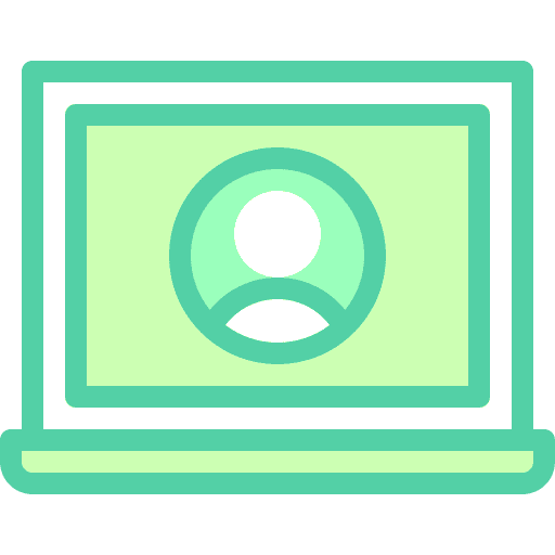Laptop user computer screen icon Laptop user computer screen icon