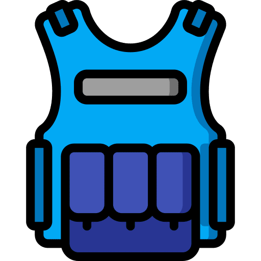 Vest tactics clothing protection icon