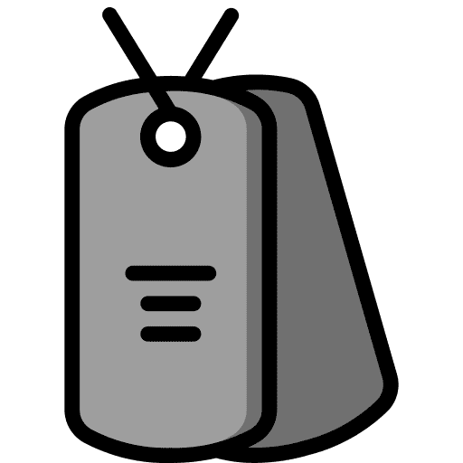 Dog tag security identification dog tag icon