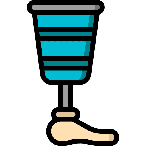 Prosthetic security foot amputee icon