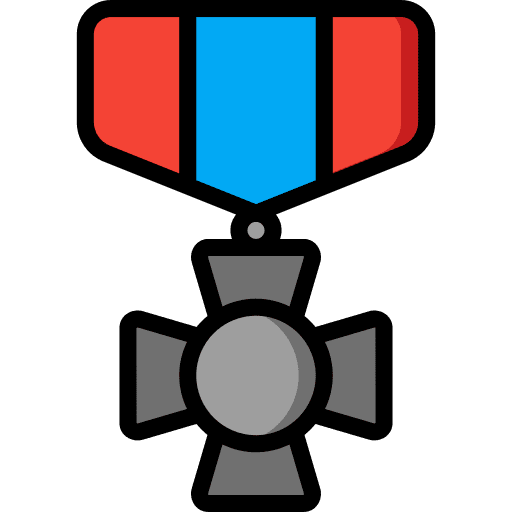 Medal award cross military icon