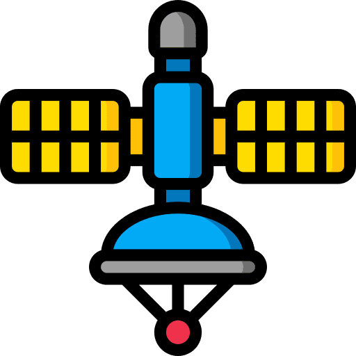 Satellite technology connection space icon