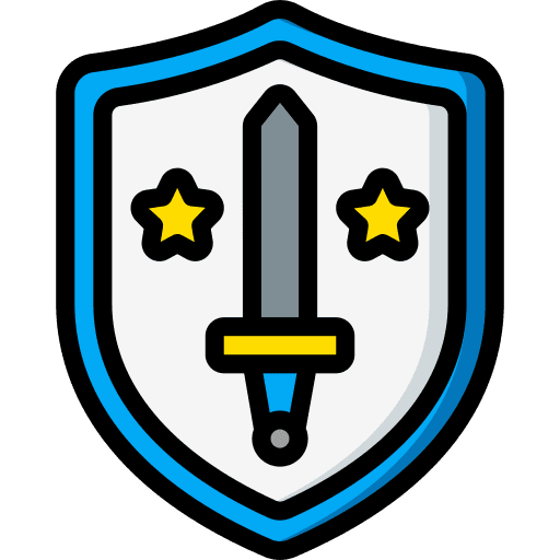 Shield army fight medal icon