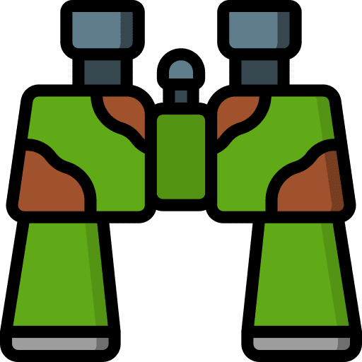 Binoculars search security camouflage icon