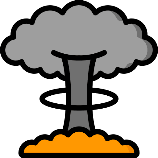 Explosion bomb war security icon