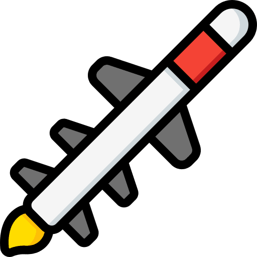 Missile security explosion bomb icon