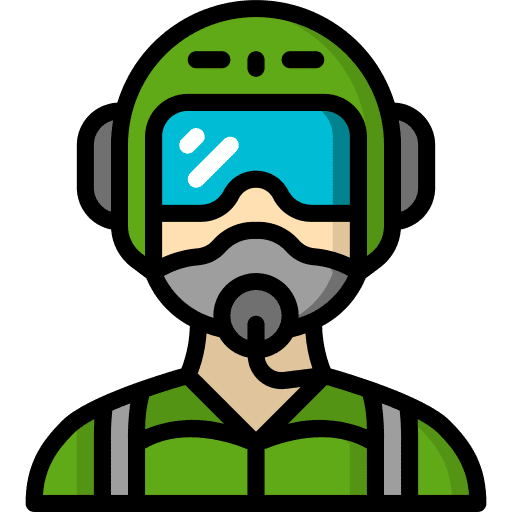 Pilot military flight security icon