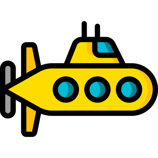 Submarine vehicle security submarine icon