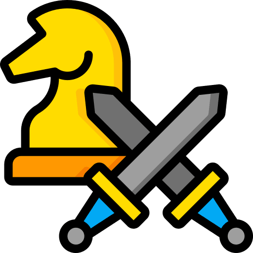 Swords strategic security attack icon