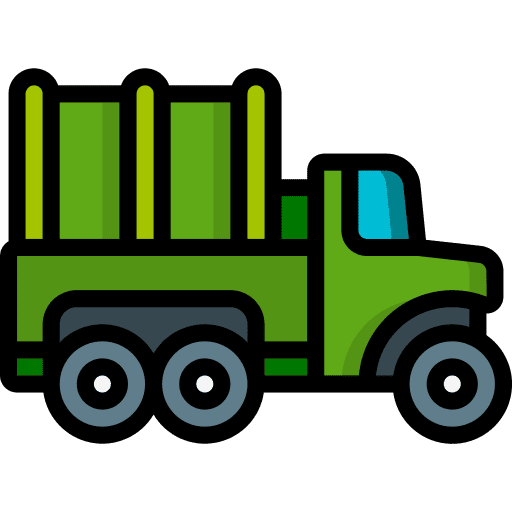 Truck transport vehicle army icon