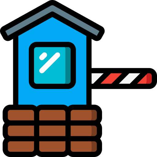 Barrier traffic security road icon