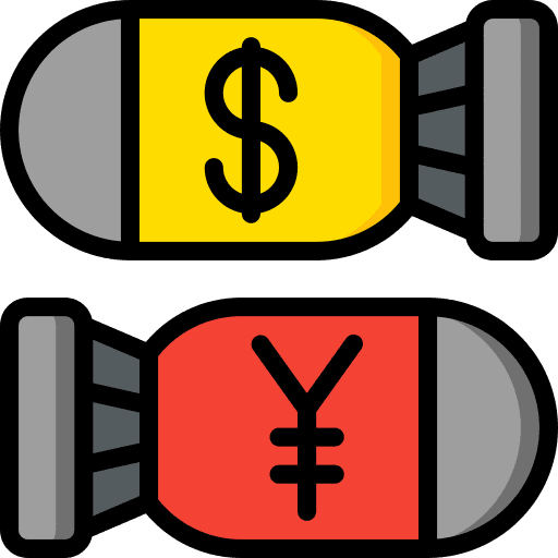 Bombs explosives fight army icon