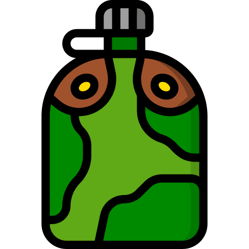 Flask soldier military security icon