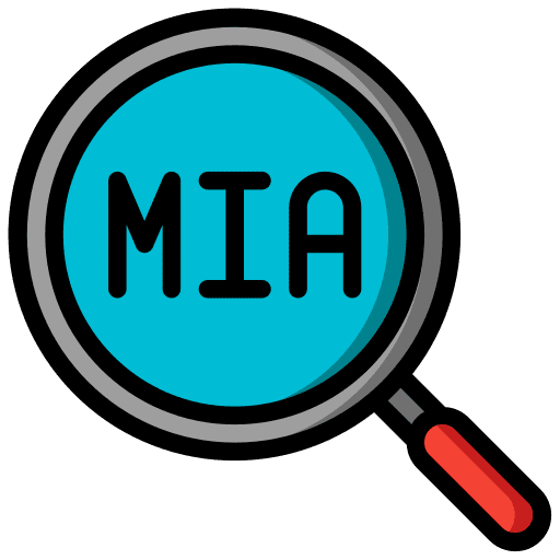 Magnifying glass battle war lost icon