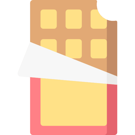 Chocolate bar sweet food and restaurant chocolate bar icon