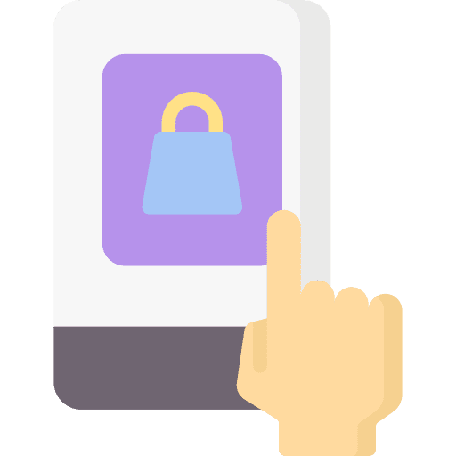 Online shopping commerce and shopping smartphone online shopping icon Online shopping commerce and shopping smartphone online shopping icon