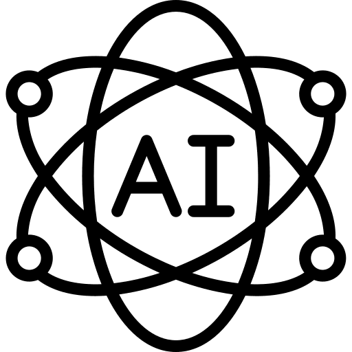 Artificial intelligence science fiction engineering technology icon