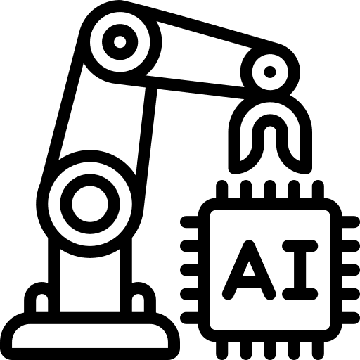 Automation industry robot machine icon