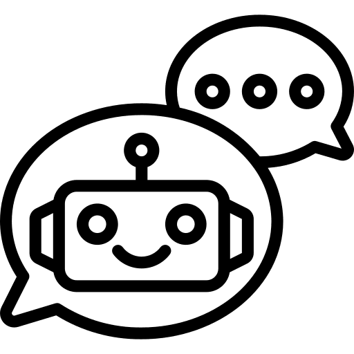Chatbot conversation chat bubbles discussion icon