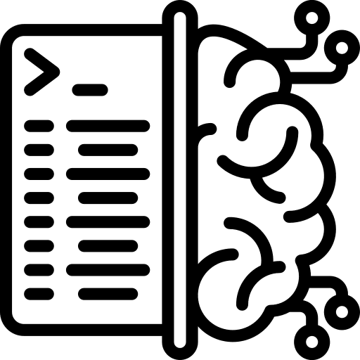 Coding thinking machine learning code icon