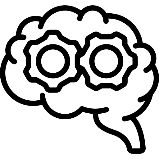 Brain brain production technology icon Brain brain production technology icon