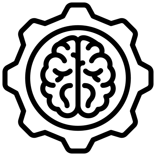 Settings cog artificial intelligence settings icon Settings cog artificial intelligence settings icon