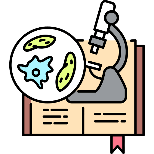 Medical research virus education icon