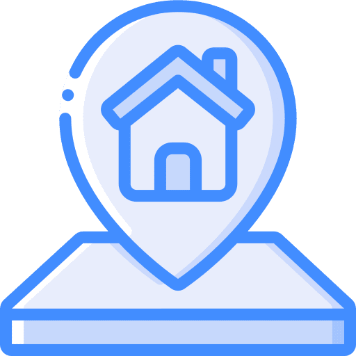 Location pin building maps and location address icon