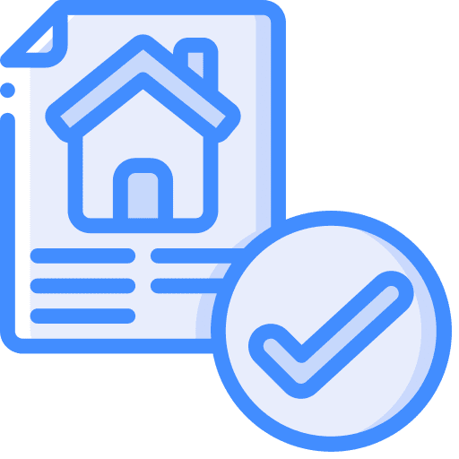 Document property house approve icon
