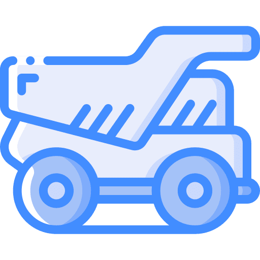 Dumper truck dump truck construction and tools heavy machinery icon