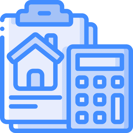 Finance calculator buy home house icon