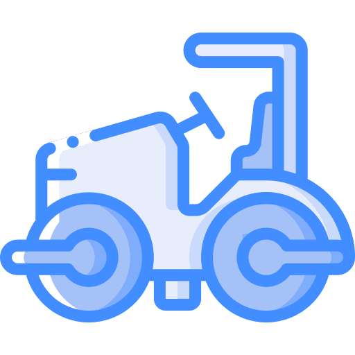 Road roller road roller equipment construction and tools icon