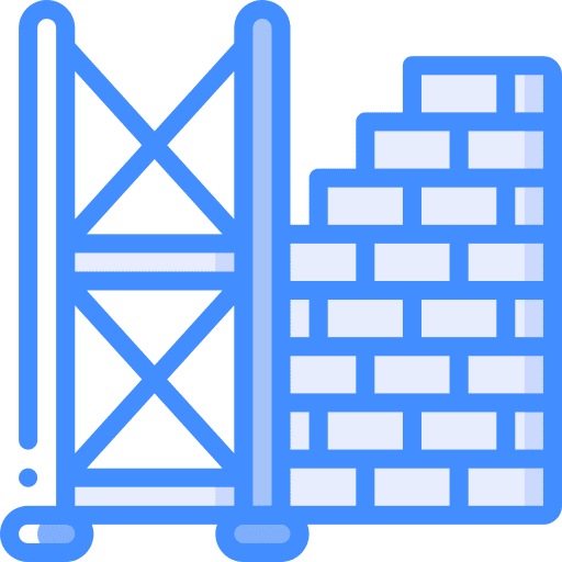 Scaffolding building bricks tools icon