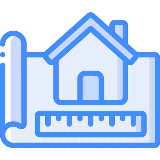 Technical drawing real estate measured technical drawing icon