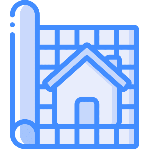 Blueprint blueprint real estate house icon
