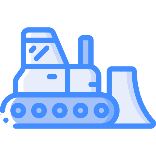Bulldozer construction and tools heavy equipment heavy vehicle icon