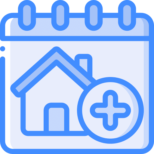 Calendar home real estate construction icon