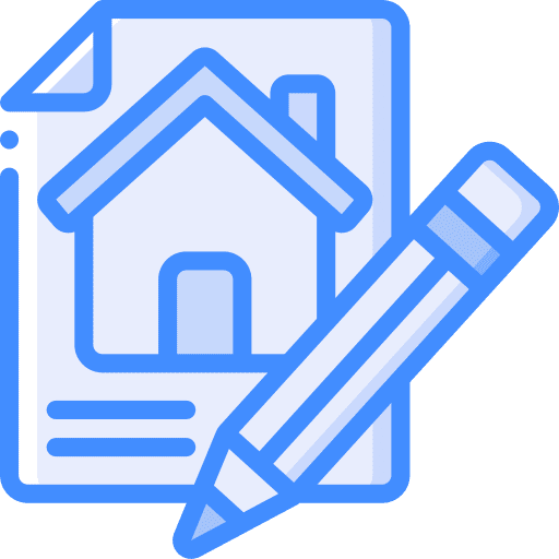 Contract house contract document icon