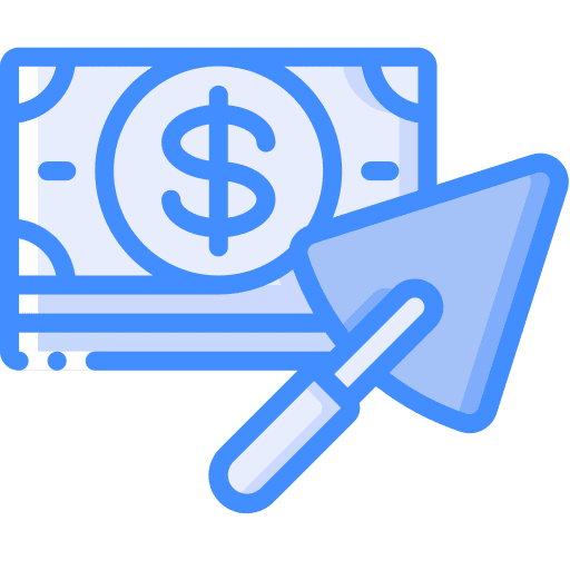 Payment tools building construction icon