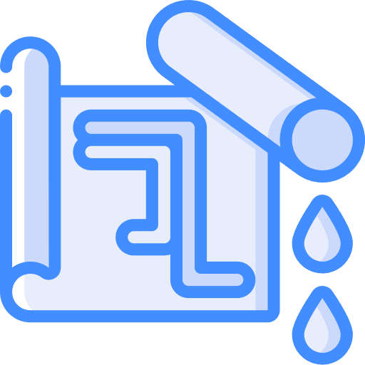 Blueprint plumbering construction construction and tools icon
