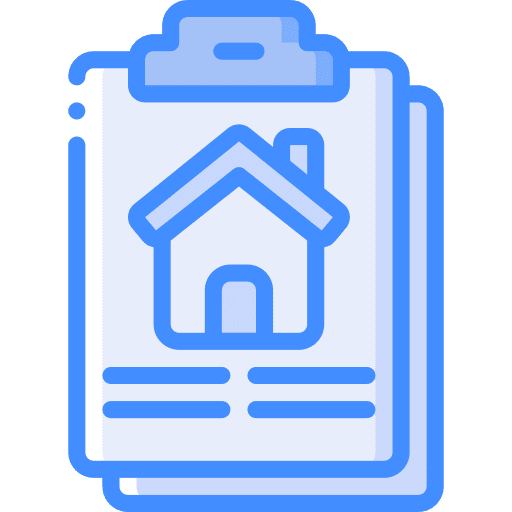 Clipboard house housing information icon