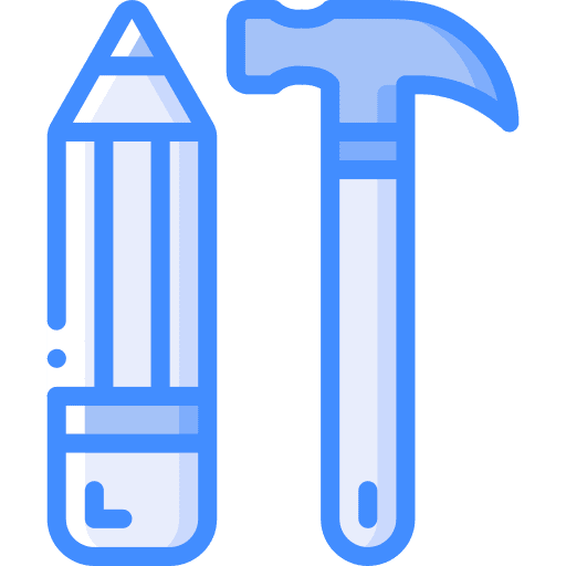 Drawings development tools construction and tools icon