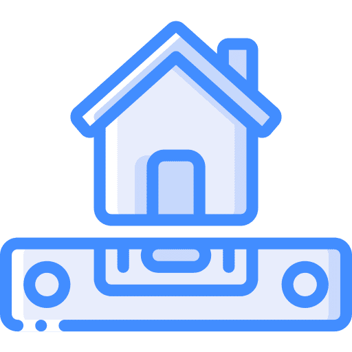 House construction spirit level buildings icon