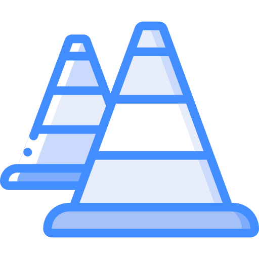 Traffic cone post cone bollards icon