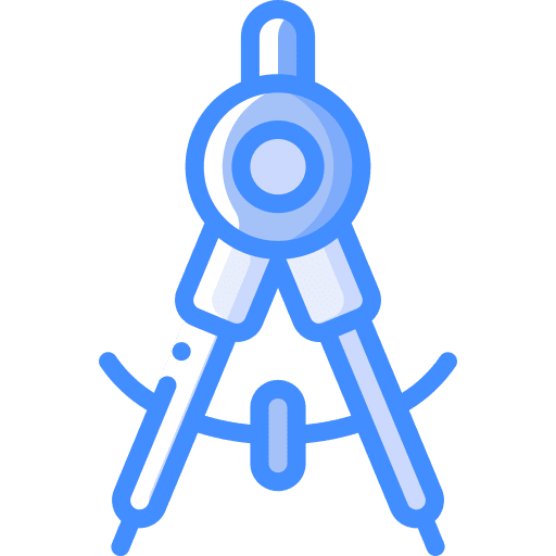 Compass mathematics measurement compass icon