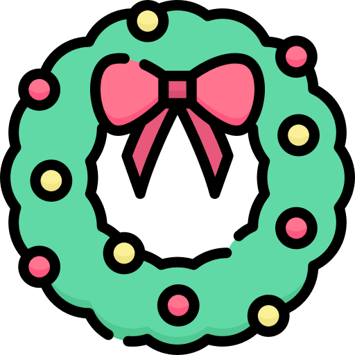 Christmas wreath christmas garland xmas icon Christmas wreath christmas garland xmas icon