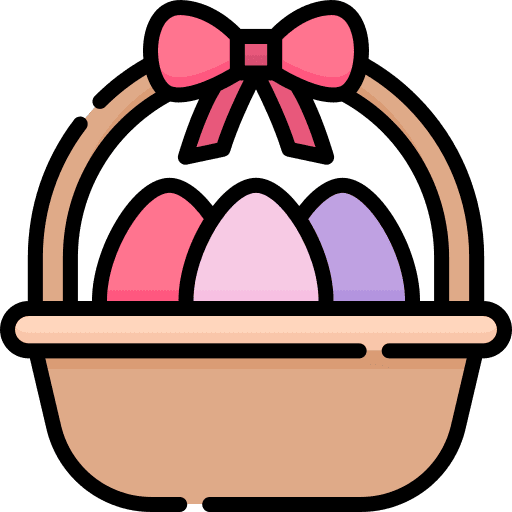 Easter day basket easter easter egg icon Easter day basket easter easter egg icon