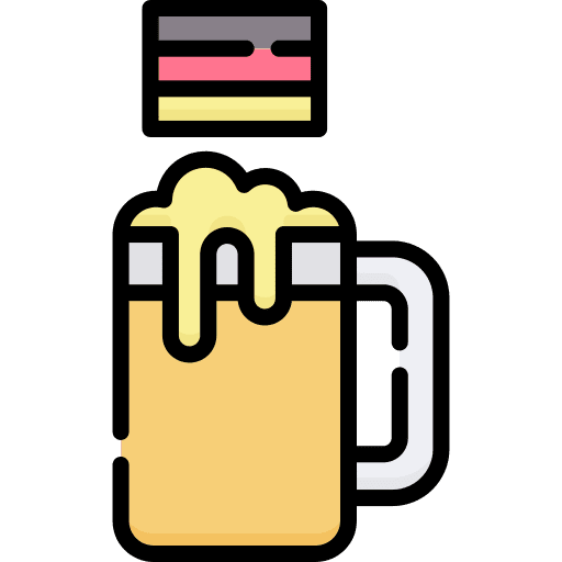 Oktoberfest traditional beverages flag icon Oktoberfest traditional beverages flag icon